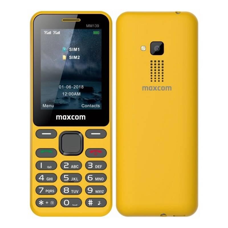 Mobilní telefon MaxCom MM139 žlutý