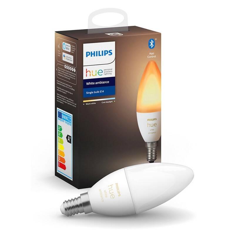 Žárovka LED Philips Hue Bluetooth, 6W, E14, White Ambiance