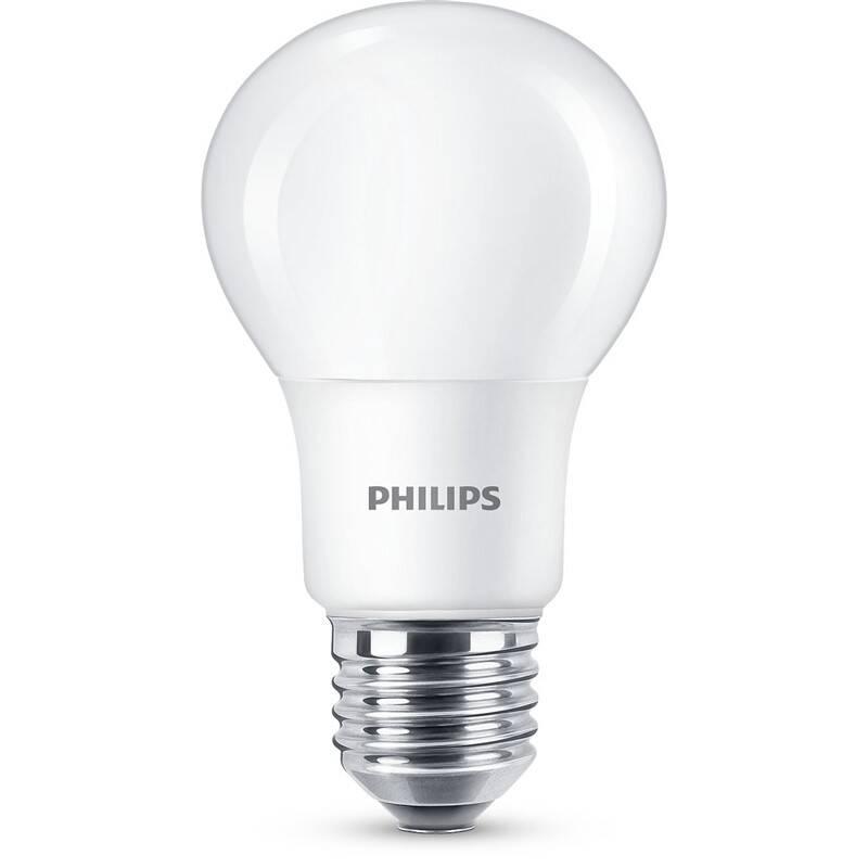 Žárovka LED Philips klasik, 8W, E27. teplá bílá