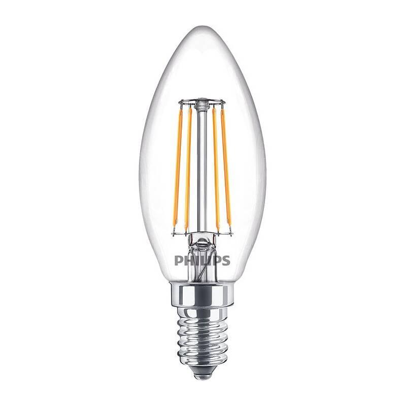 Žárovka LED Philips svíčka, 4,3W, E14, teplá bílá, 3ks