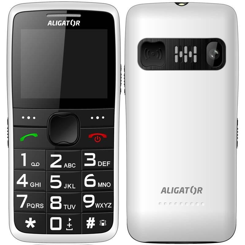 Mobilní telefon Aligator A675 Senior bílý
