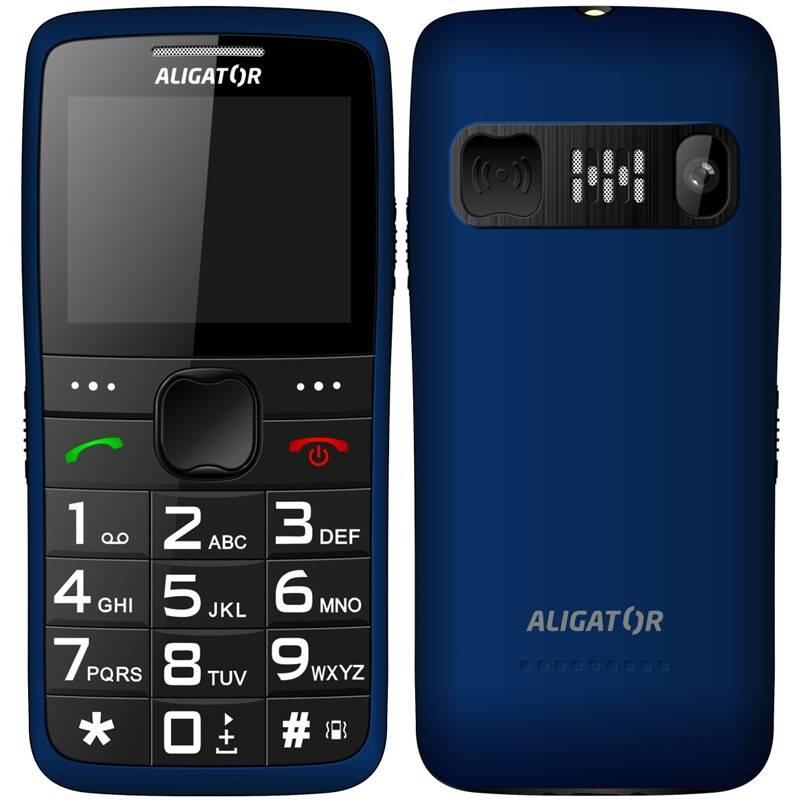 Mobilní telefon Aligator A675 Senior modrý