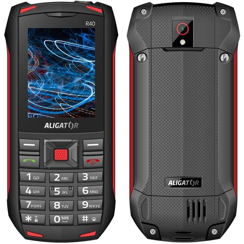 Mobilní telefon Aligator R40 eXtremo černý červený, Mobilní, telefon, Aligator, R40, eXtremo, černý, červený