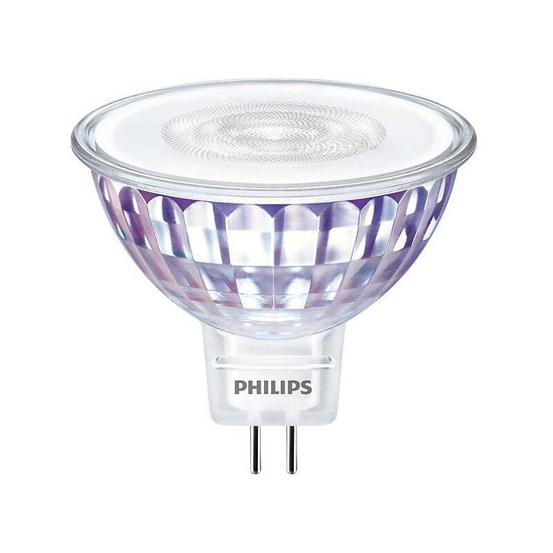 Žárovka LED Philips bodová, 7W, GU5,3W, teplá bílá, Žárovka, LED, Philips, bodová, 7W, GU5,3W, teplá, bílá