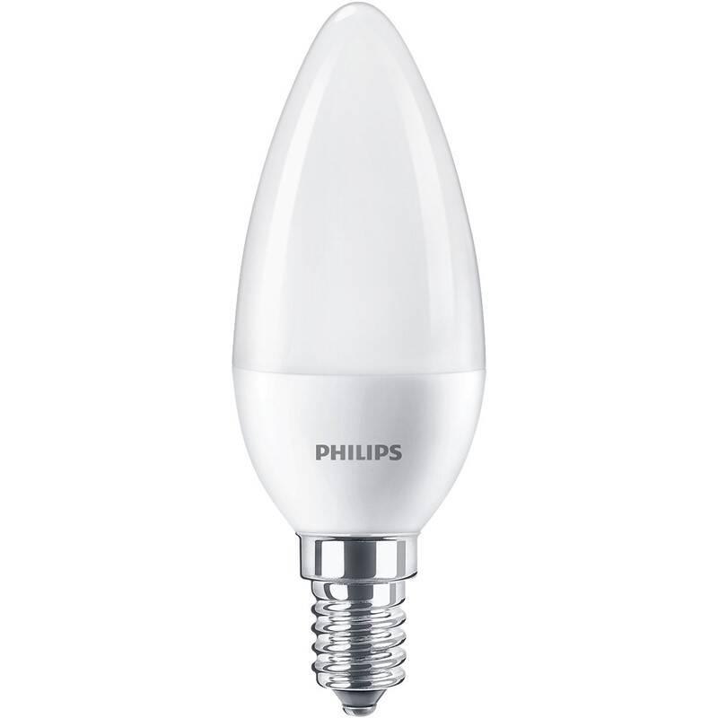 Žárovka LED Philips svíčka, 7W, E14, studená bílá, Žárovka, LED, Philips, svíčka, 7W, E14, studená, bílá