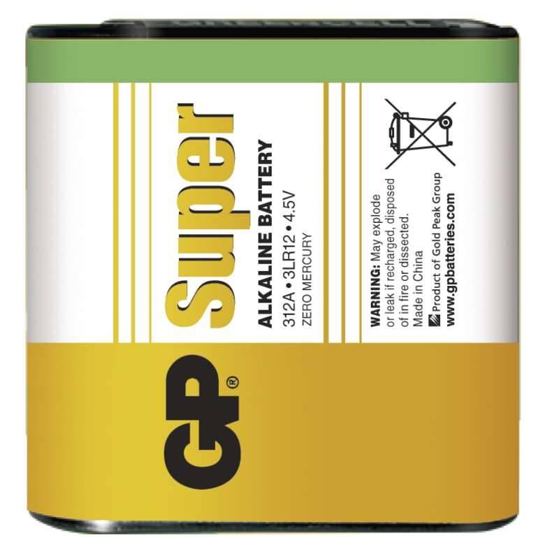 Baterie alkalická GP Super 4,5V, fólie