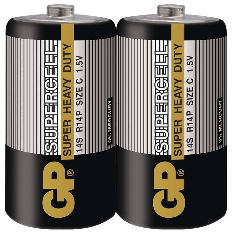 Baterie GP Supercell C, R14, fólie 2ks, Baterie, GP, Supercell, C, R14, fólie, 2ks