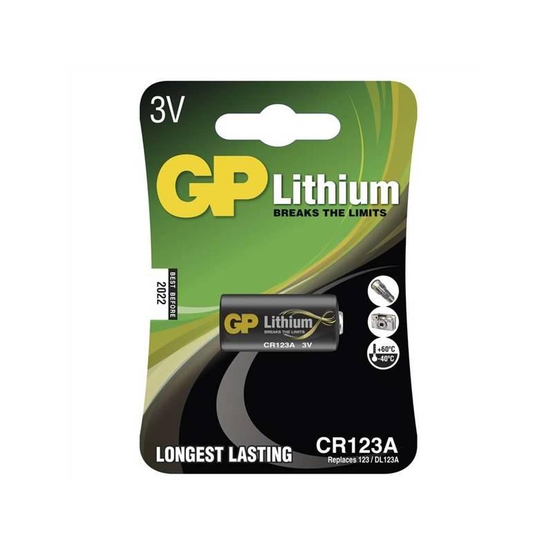 Baterie lithiová GP CR123A, Baterie, lithiová, GP, CR123A