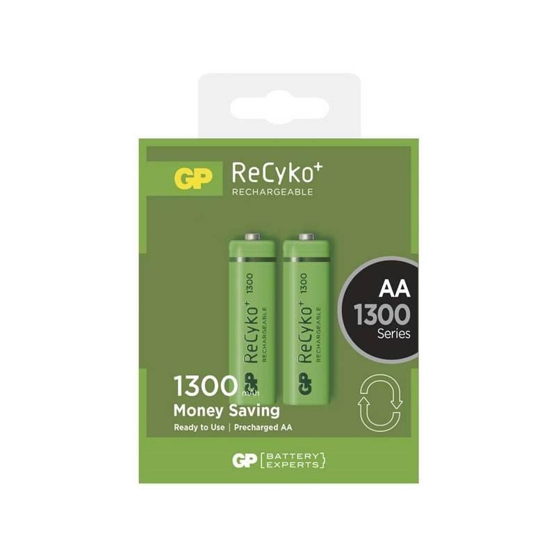Baterie nabíjecí GP ReCyko AA, HR6, 1300mAh, Ni-MH, krabička 2ks