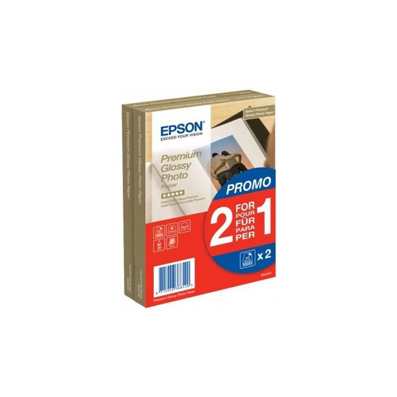 Fotopapír Epson Premium Glossy Photo 10x15, 225g, 80 listů bílý