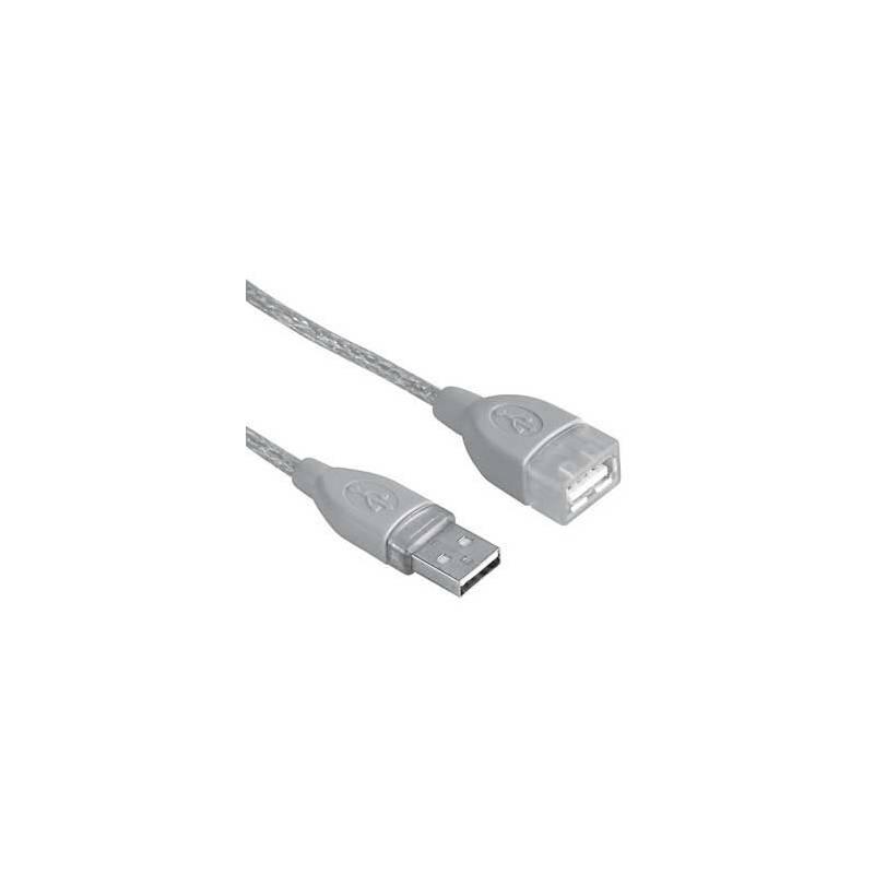 Kabel Hama USB, 3m, prodlužovací šedý