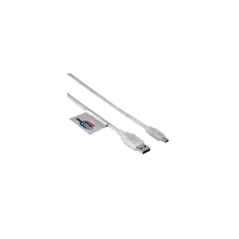 Kabel Hama USB MiniUSB, 1,8m bílý