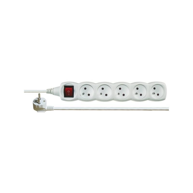 Kabel prodlužovací EMOS 5x zásuvka, 3m, vypínač bílý, Kabel, prodlužovací, EMOS, 5x, zásuvka, 3m, vypínač, bílý