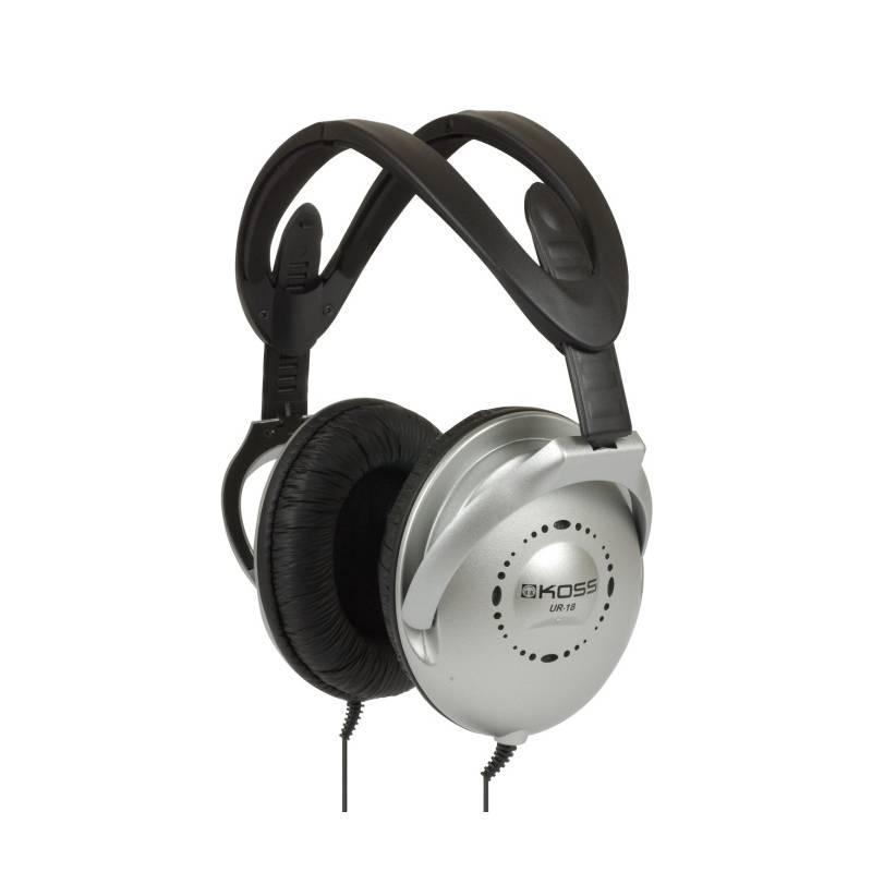 Sluchátka Koss UR 18 černá stříbrná