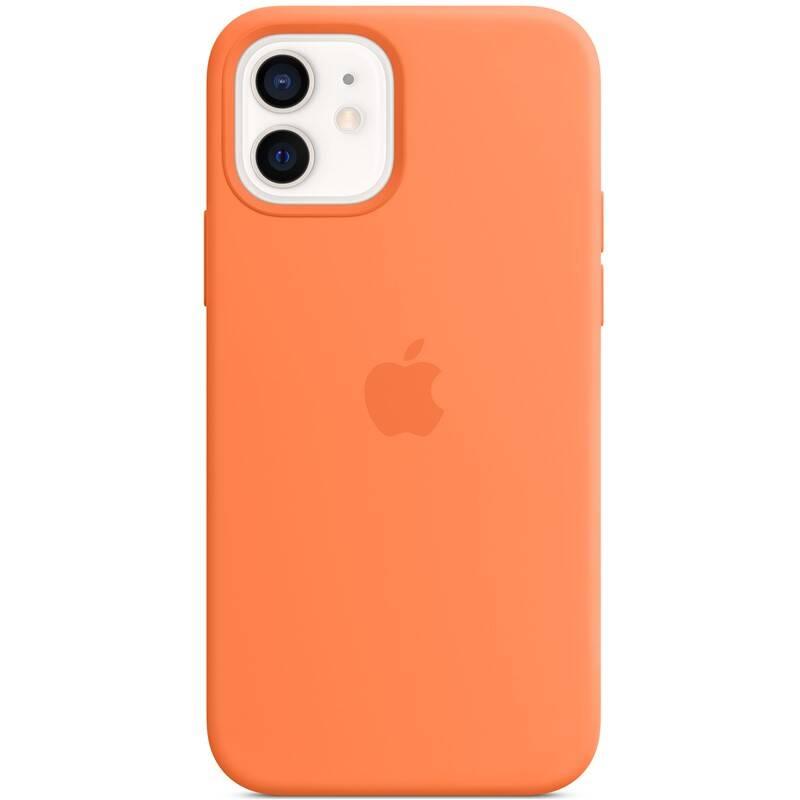 Kryt na mobil Apple Silicone Case s MagSafe pro iPhone 12 a 12 Pro - kumkvatově oranžový