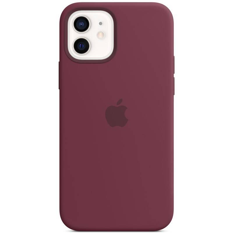 Kryt na mobil Apple Silicone Case s MagSafe pro iPhone 12 a 12 Pro - švestkový