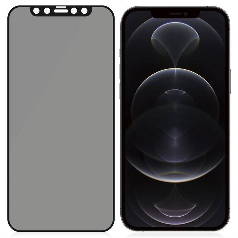 Tvrzené sklo PanzerGlass Edge-to-Edge Privacy Antibacterial na Apple iPhone 12 12 Pro černé