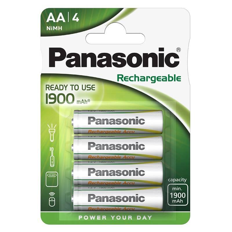 Baterie nabíjecí Panasonic Ready to use AA, HR06, 1900mAh, Ni-MH, blistr 4ks