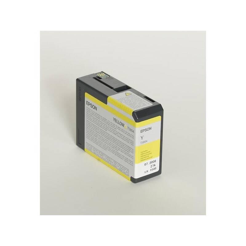 Inkoustová náplň Epson T580400, 80ml žlutá, Inkoustová, náplň, Epson, T580400, 80ml, žlutá