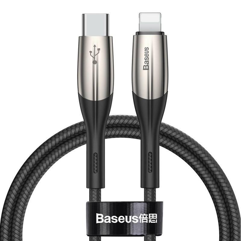 Kabel Baseus USB-C Lightning, 18W, 1m černý