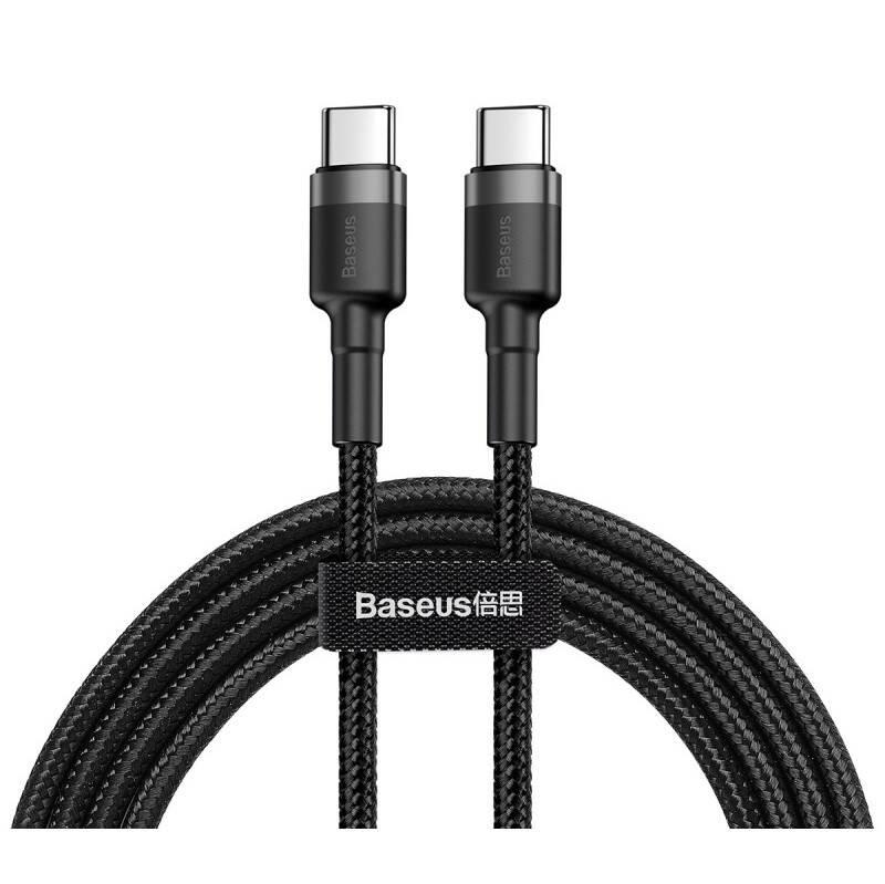 Kabel Baseus USB-C USB-C, PD 2.0 60W, 1m černý, Kabel, Baseus, USB-C, USB-C, PD, 2.0, 60W, 1m, černý