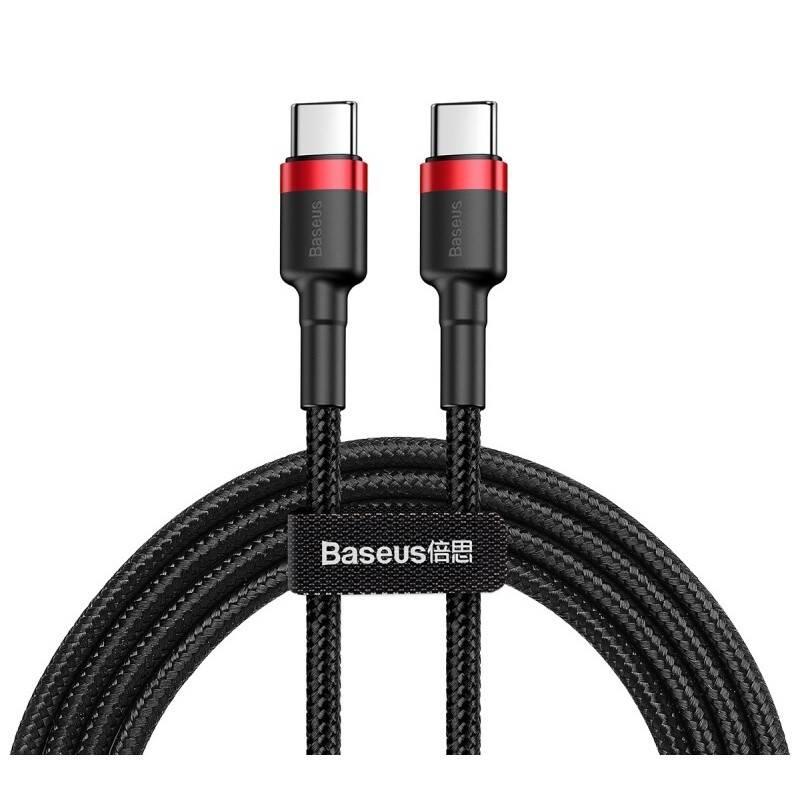 Kabel Baseus USB-C USB-C, PD 2.0 60W, 2m černý červený, Kabel, Baseus, USB-C, USB-C, PD, 2.0, 60W, 2m, černý, červený