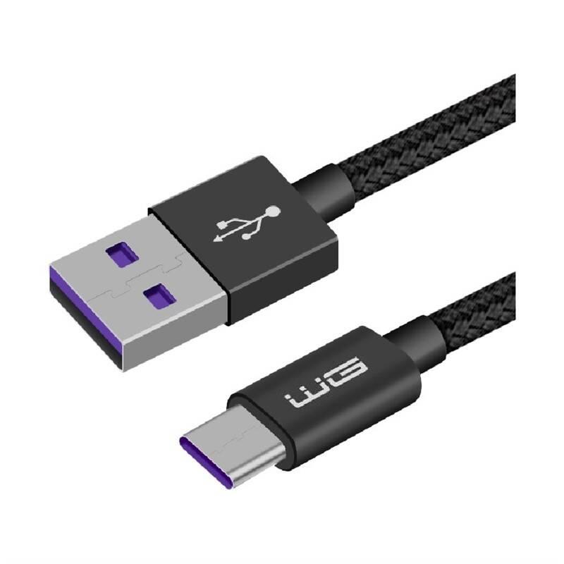 Kabel WG Super Charge USB-C USB-C, 1m černý, Kabel, WG, Super, Charge, USB-C, USB-C, 1m, černý