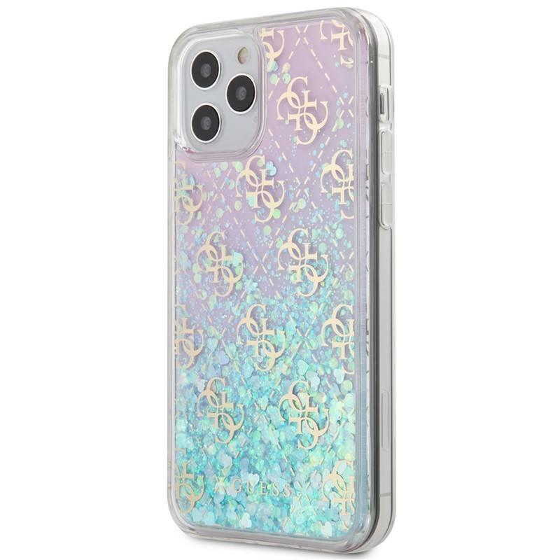 Kryt na mobil Guess 4G Liquid Glitter na Apple iPhone 12 12 Pro - Iridescent