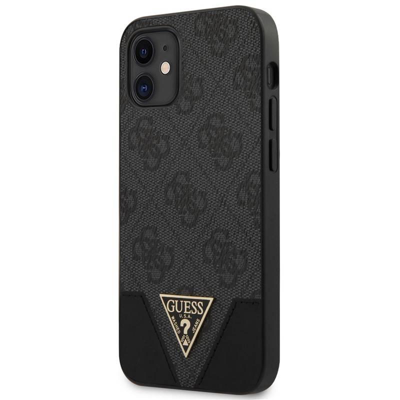 Kryt na mobil Guess 4G Triangle na Apple iPhone 12 mini šedý