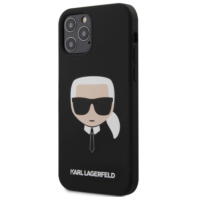 Kryt na mobil Karl Lagerfeld Head na Apple iPhone 12 12 Pro černý