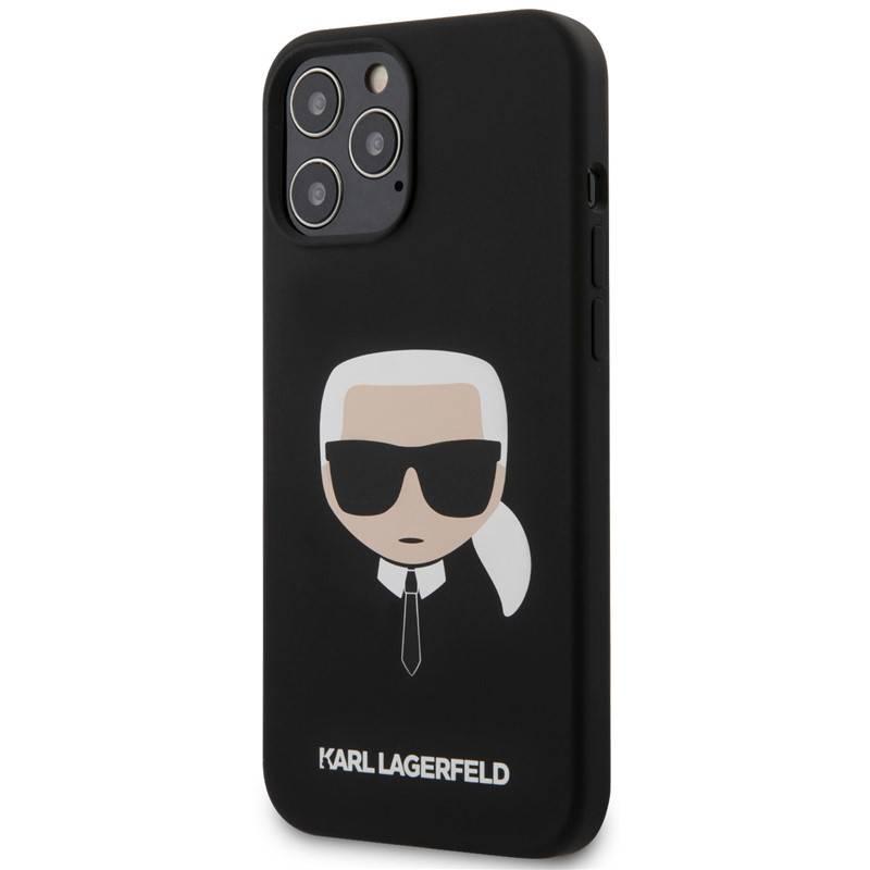 Kryt na mobil Karl Lagerfeld Head na Apple iPhone 12 Pro Max černý