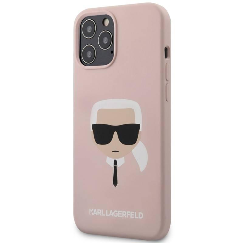 Kryt na mobil Karl Lagerfeld Head na Apple iPhone 12 Pro Max růžový