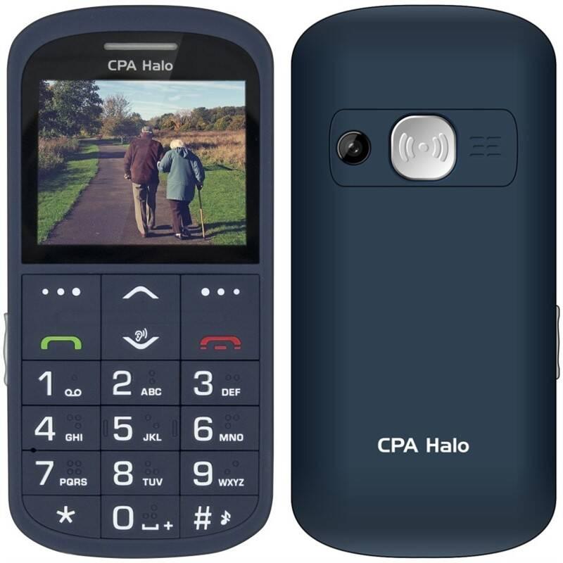 Mobilní telefon CPA Halo Halo 11 Pro Senior s nabíjecím stojánkem modrý