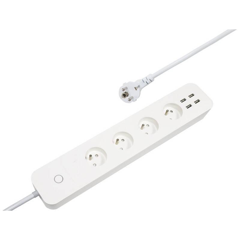 Kabel prodlužovací IMMAX NEO LITE Smart 4 x zásuvka 4x USB, WiFi bílý