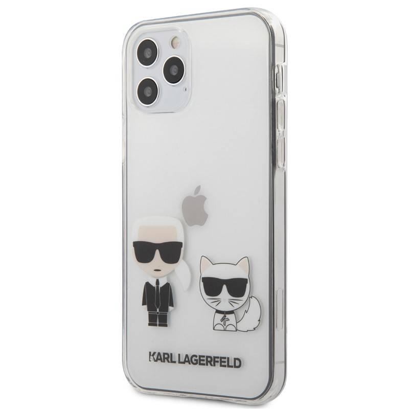 Kryt na mobil Karl Lagerfeld Karl &Choupette na Apple iPhone 12 12 Pro průhledný
