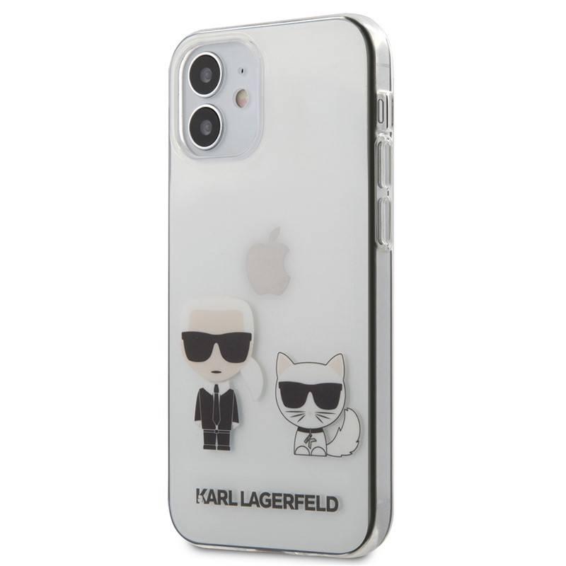 Kryt na mobil Karl Lagerfeld Karl &Choupette na Apple iPhone 12 mini průhledný