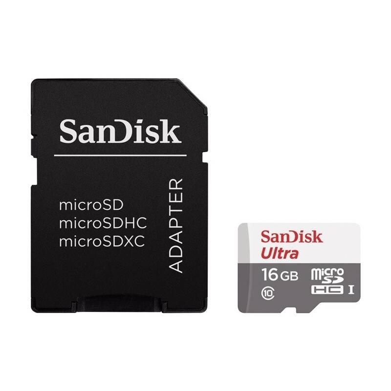 Paměťová karta Sandisk Micro SDHC Ultra Android 16GB UHS-I U1 adapter