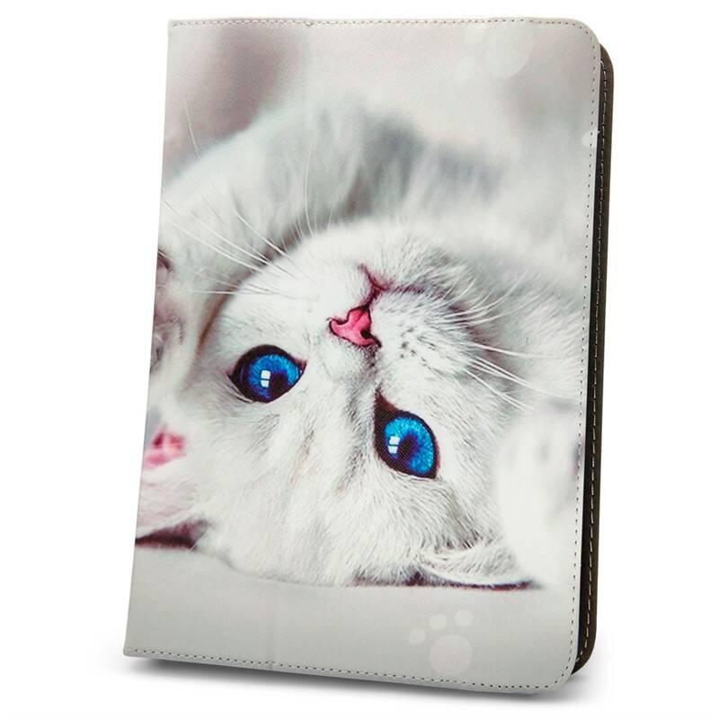 Pouzdro na tablet flipové GreenGo Cute Kitty na tablet 9-10"