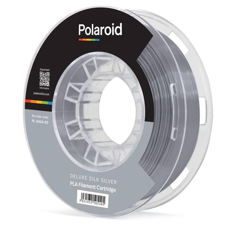 Tisková struna Polaroid Universal Deluxe PLA 250g 1.75mm stříbrná