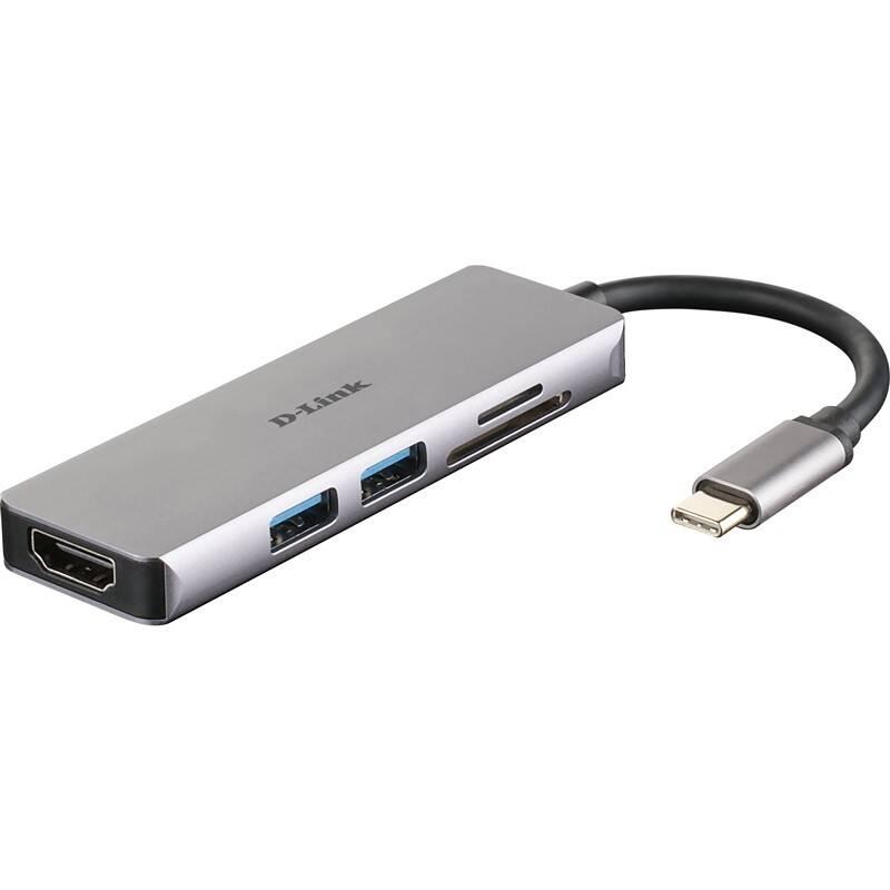 USB Hub D-Link USB-C HDMI, 2x USB 3.0, SD, Micro SD