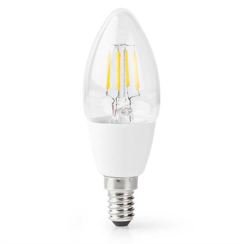 Žárovka LED Nedis svíčka, Wi-Fi, 5W, 400lm, E14, teplá bílá