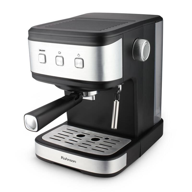 Espresso Rohnson R-987 černé stříbrné, Espresso, Rohnson, R-987, černé, stříbrné