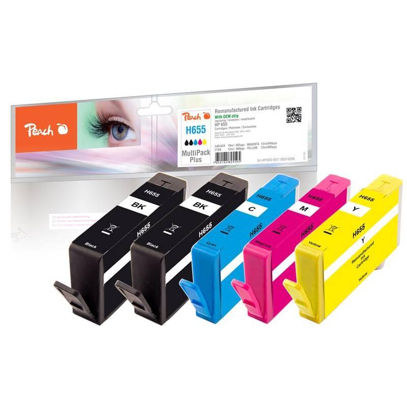 Inkoustová náplň Peach HP No. 655 MultiPack, kompatibilní, Inkoustová, náplň, Peach, HP, No., 655, MultiPack, kompatibilní