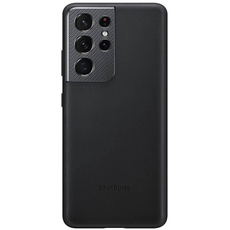 Kryt na mobil Samsung Leather Cover na Galaxy S21 Ultra černý