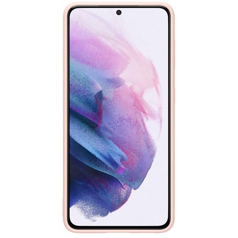 Kryt na mobil Samsung Silicone Cover na Galaxy S21 růžový