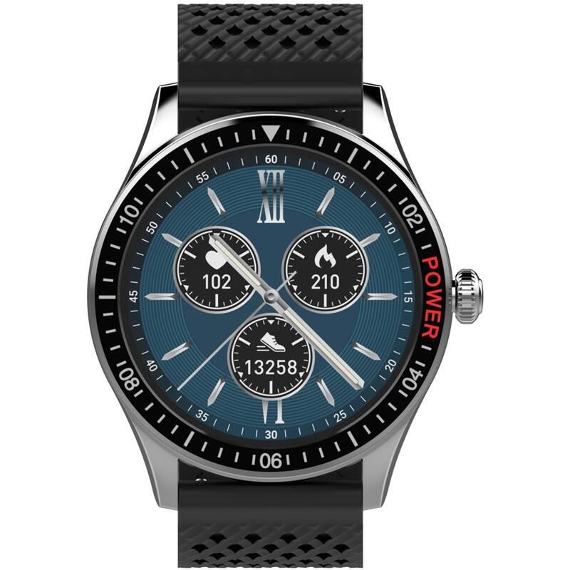 Chytré hodinky Carneo Prime GTR man černé stříbrné, Chytré, hodinky, Carneo, Prime, GTR, man, černé, stříbrné