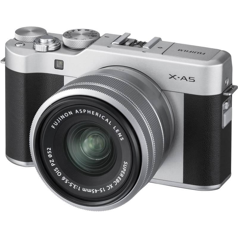 Digitální fotoaparát Fujifilm X-A5 15-45 mm stříbrný, Digitální, fotoaparát, Fujifilm, X-A5, 15-45, mm, stříbrný