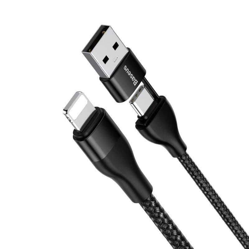 Kabel Baseus 2v1, USB,USB-C Lightning, 18W,