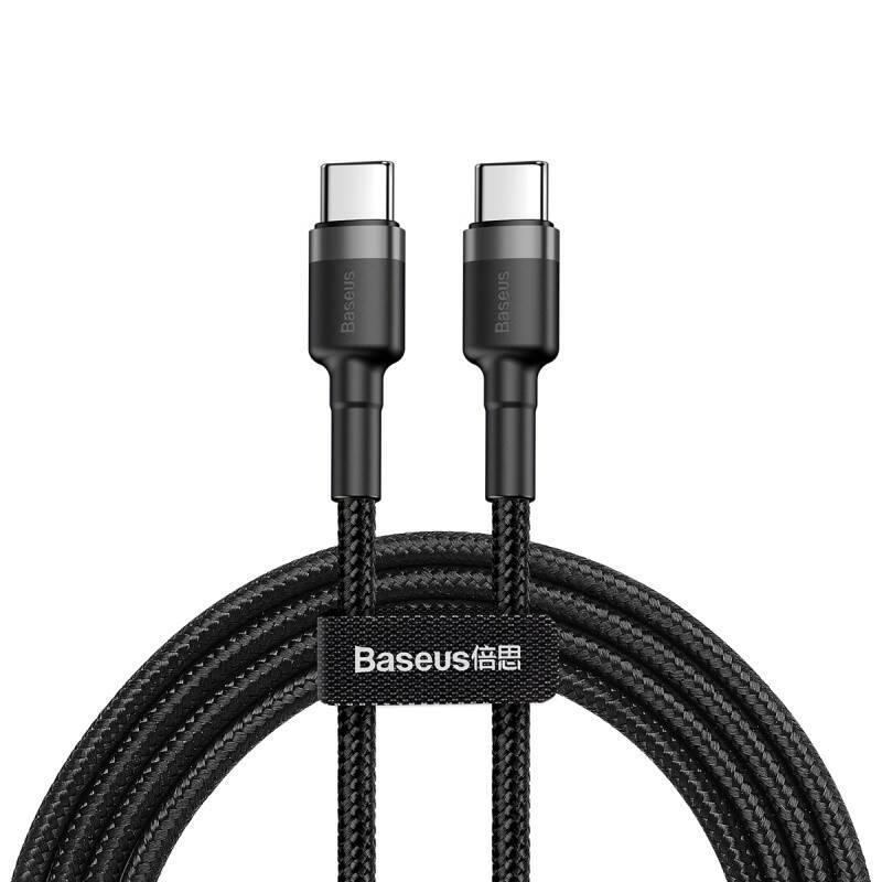 Kabel Baseus Cafule USB-C USB-C, PD 2.0 60W, 2m černý šedý