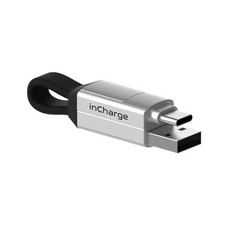 Kabel Rolling Square inCharge 6v1 USB, USB-C, Micro USB, Lightning stříbrný, Kabel, Rolling, Square, inCharge, 6v1, USB, USB-C, Micro, USB, Lightning, stříbrný
